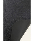 Close-up of Heavy Duty Exercise Equipment Floor Mat surface texture, corner flipped up, for treadmills, spin bike use, 36x84 inch.
