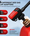 4 gas cap adapters for No Nonsense Portable Fuel Transfer Pump With Auto Stop And Quick Wand For Gasoline And Diesel.