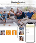 Family using 2 Pack WiFi Temperature Humidity Sensor With App Alerts And Graphs No Sweat Setup For Easy Home Monitoring