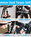 Adjustable Bike Torque Wrench With 4 5 6 Nm Dial Portable Mini Bicycle Multitool used on seat clamps, brake pad stud, seatpost, stem