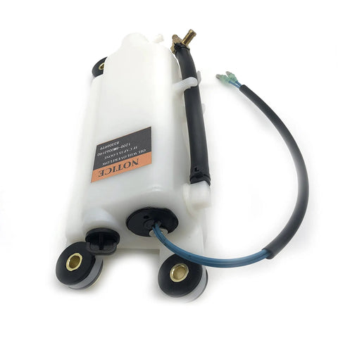 Oil Tank Assembly For Outboard EFI Engines 110HP To 240HP Replacement Part For 2000 2014 Models with attached hoses and labels