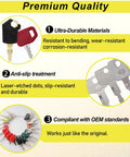 19Piece Heavy Equipment Keys Master Set For Excavators Dozers Skid Steers Forklifts And More with anti-slip key treatment