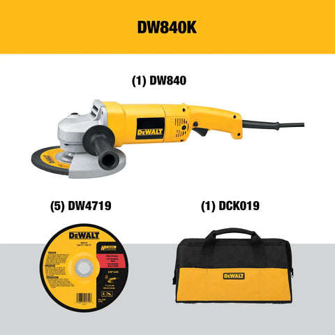 7 Inch Angle Grinder Kit With 13 Amp Motor And Carry Bag Includes Cutting Wheels For Heavy Duty Grinding And Fast Material Removal