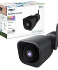 Outdoor WiFi Security Camera With 1080p HD Video And Night Vision, Remote App Control From Anywhere, product box and camera