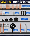 Bearing puller kit 36-in-1 with 3-jaw puller, bearing separator, replacement jaws, hex socket, gaskets, and wrenches