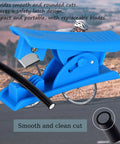 Blue 2 In 1 Bicycle Hydraulic Hose Cutter And Needle Driver Tool For MTB And Road Bikes with safety latch design