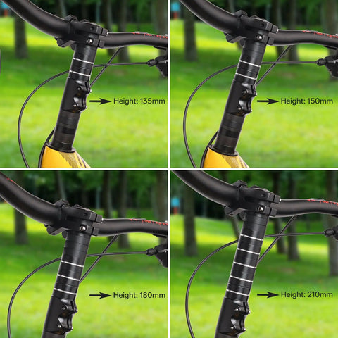 Bike Stem Riser Extender For 1 1/8 Inch Fork 28.6mm Dope Upgrade For MTB Road BMX Six Size Options 135 150 180 210mm