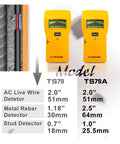Dead Nuts Accurate Three In One Wall Scanner And Stud Locator with features and specifications comparison TS79 and TS79A.
