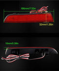 Mercedes W447 Vito 2014 2019 LED Reflector Tail Light 2Pc Red Lens dimensions showing length, height, and thickness for better fit.