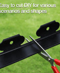 Cutting Easy Install Garden Edging Border 50 Ft No Tool Required 2 Inch Flexible Landscape Edging with scissors.