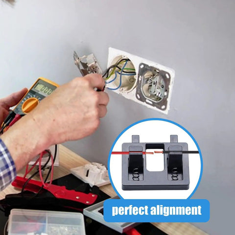 Compact Wire Soldering Clamp Holds Cables Tight For Precise Welding Jobs, Heat Resistant Electric Tool Prevents Damage And Boosts Productivity On The Fly during electrical installation.