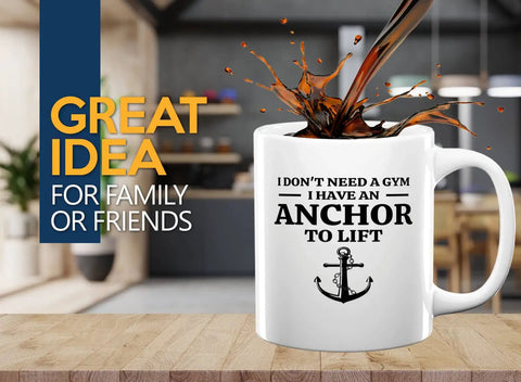 Sailor Coffee Mug 11oz White With Anchor To Lift Funny Boater Gift For Sailors Lake Lovers Sailboat Glass Great Gift For