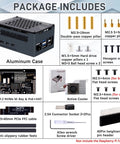 P33 M.2 NVMe M Key PoE Plus Hat With Official Pi 5 Active Cooler And Aluminum Case For Raspberry Pi 5 Supports 2230 2242 2260 And 2280 NVMe SSDs For Fast Storage And Easy System Expansion, aluminum case kit