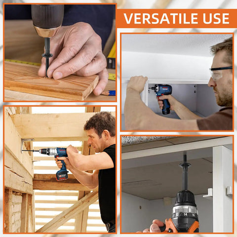 Heavy Duty Wood Structural Screws With Washer Head 6 Inch And 14 Gauge Star Drive Torx Bits included used in various installations.