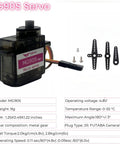 Ten Pack Metal Gear 9G Micro Servo Motors with MG90S, arms, and screws for RC Cars, Robots, Helicopters and Arduino Projects.