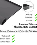 SEIRI 26x18 in dark gray silicone washer/dryer top protector mat; non-slip, waterproof top-load cover