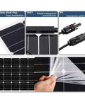 1000W Flexible Solar Panel Kit With Two 500W Panels And Charge Controller Monocrystalline PV Modules adhesive layer detail