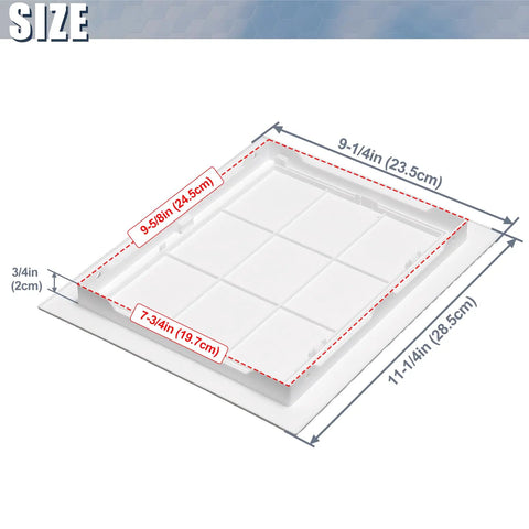 Top Notch White Drywall Access Panel 8x10 Inch Reinforced Wall Inspection Door Heavy Duty Plate dimensions and detailed view.