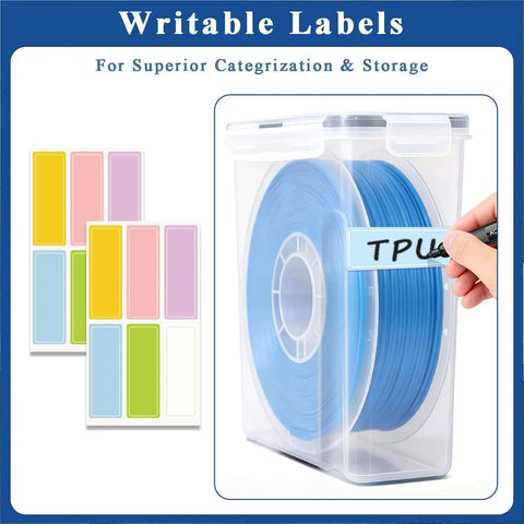 4 Pack Filament Storage Box Set With Desiccant Pouches Writable Label Sheets Waterproof and Dustproof Dry Boxes