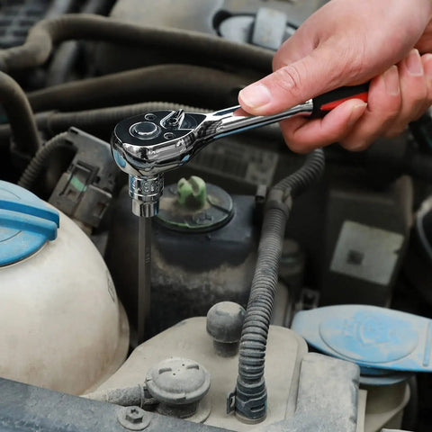 Using the 10 Piece Three Eighth Inch Drive Long Hex Bit Socket Set SAE From One Sixteenth To One Half Inch in automotive work
