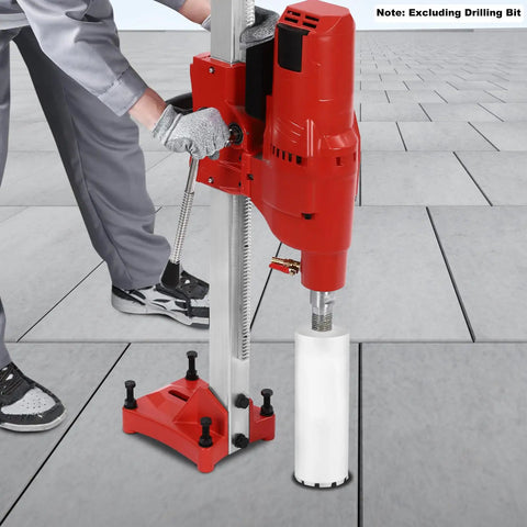 Workhorse Diamond Core Drill Machine With Heavy Stand, 4250W 500RPM Copper Motor in use on concrete floor.