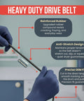 Pro Grade Dryer Repair Kit for LG and Kenmore Includes Drum Roller Assembly 4581EL2002C, Drive Belt 4400EL2001A focus on heavy-duty belt