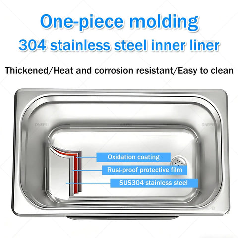 Heavy Duty Ultrasonic Cleaner With Stainless Steel Tank And Heater For Jewelry Watches Rings Eyeglasses Hella Powerful 40KHz Tech deep stainless steel inner liner