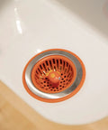 Splash Kitchen Sink Strainer Basket Fits All Standard Sinks 4.5 Inch Stainless Steel Orange Fish Drain Cover