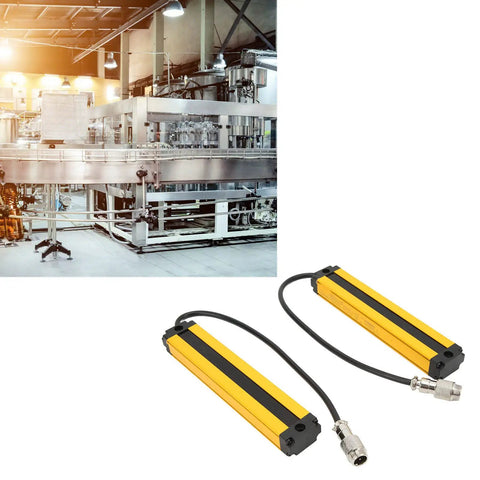 Industrial Safety Light Curtain Sensor With Heavy Duty Six Beam Detector And Ip65 Rated Aluminum Housing Built Tough For Machine Guarding And Shop Floor Setup That Handles Rough Jobs Without A Hitch