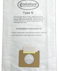 Replacement Allergen Vacuum Bags For Kenmore Canister Type C Or Q 50555 50558 50557 And Panasonic Type C 5 9 Pack Easy Fit