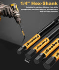 Faqeegi 20-piece 4-inch impact hex bit set with 1/4-inch hex shank and magnetic CNC tips