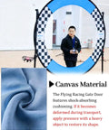 Child practicing with Drone Obstacle Course Kit For Racing Practice With Satin Fabric Hoops 40 To 150 Cm Rings for flight training