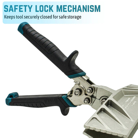 9-inch zinc alloy hand seamer tool by Amazon with black and teal ergonomic grips.