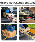 Heavy Duty Locking Drawer Slides 10 Inch Full Extension Side Mount Rails With Ball Bearing For Smooth Quiet Operation 250 Lb Load Capacity Removable Clips For Easy Install used in RV and car drawers