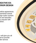Close-up of 20In LED Enclosed Low Profile Flower Ceiling Fan Light with Remote showcasing unique creative exterior design elements.