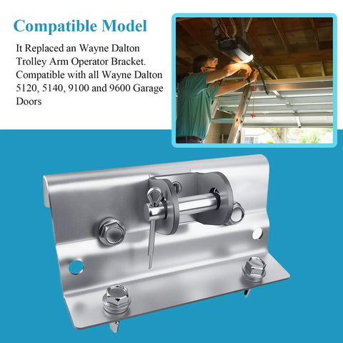 Garage Door Trolley Arm Attachment Orbital Bracket And Hardware Bag Kit For 5120 5140 9100 9600 Series Doors Beefed Up Rivets Tougher