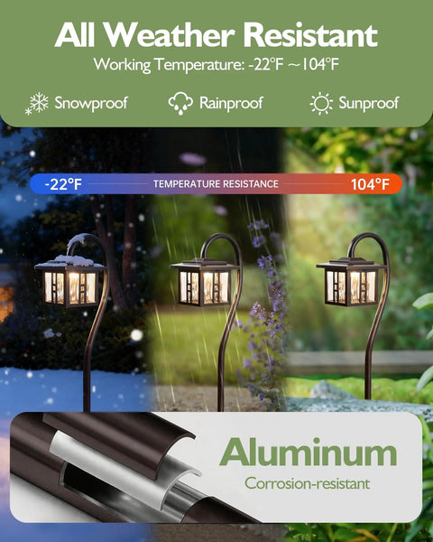 Low Voltage Pathway Lights 12V 3W 185LM Warm White 3000K ORB Waterproof Garden Lights with Quick Connectors, all-weather view