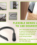 Flexible Vacuum Crevice Attachment Tool Kit with 180-degree bend, reaching tight spaces with ease for various cleaning needs.