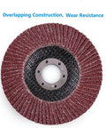 LotFancy 4.5-inch Type 27 flap disc, red aluminum oxide abrasive for angle grinders.