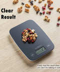 Digital Kitchen Scale For Food, 11Lb And 5Kg Precision Scale With Ounces And Grams, nuts displayed on LCD screen, tare function visible