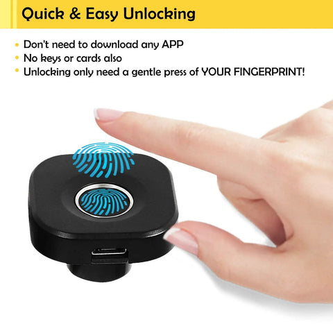Fingerprint Cabinet Lock Biometric Keyless Privacy For Hidden File Drawers And Wardrobes, Blink Fast 0.5 Second Unlock, No Cards Or Bluetooth Needed, Ideal For Home Office And Wooden Furniture Safety.