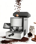 Professional Electric Coffee Bean Roaster Featuring Automatic And Manual Roasting Modes 300g Capacity with coffee beans and ground coffee.