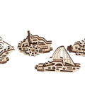 Anti Stress 3D Puzzle Set Of 4 U Fidgets Miniature Mechanical Models With Self Assembly, Plywood Construction Kit, Includes Sailing Boat And Other Tiny Ships, Perfect Desk Toy For Relaxation, Focus, And Mindful Breaks. Four wooden ship puzzle models
