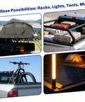 Stainless Steel 4 Piece Truck Bed Stake Pocket Mounting Kit For Pickup Trucks With Standard Rail Pockets Heavy Duty Tough As Nails Stake Pocket Mounts For Easy Install And Long Lasting Durability. Truck bed rail mount kit for tents, racks, bikes, cargo, and lights
