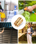 Upgrade Your Wash Game With This Brass Pressure Washer Hose Connector M22 14mm Adapter 5000 PSI Heavy Duty Male To Male Coupler