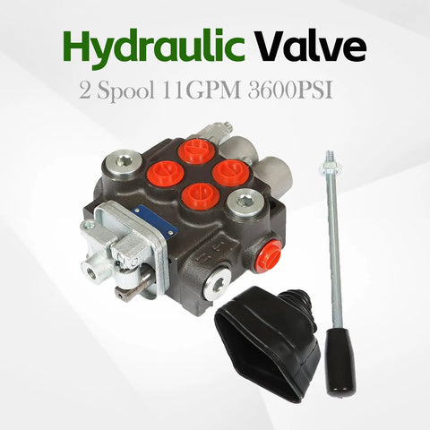 Heavy Duty Hydraulic Directional Control Valve Workhorse With Double Acting Spring Return Adjustable Relief 3600 PSI 11 GPM BSPP