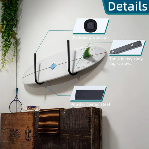 Heavy-Duty Paddleboard Storage Rack For Garage Walls And Ceiling Wall Mount And Kayak Rack Holds Stand Up Paddleboards