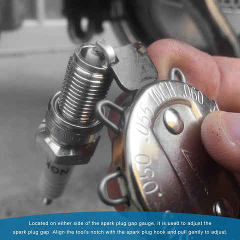 Two Pack Spark Plug Gap Gauge Tool With Metric And Imperial Scales for precise gap measurement on spark plug