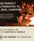 Couple enjoying an XL 8 Inch Portable Campfire As Seen On Shark Tank With Up To Two Hours Of Burn Time Reusable Travel Fire Pit For Camping Patios And Beach Days Made In USA at night.