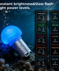 Five Color In One Mini Diving Beacon Light For Night Diving And Snorkeling Rechargeable Scuba Marker Light in blue underwater.